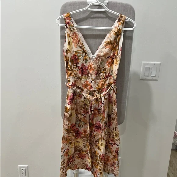 Mango Floral Print Midi Dress with Belt - Picture 3 of 3